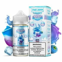 VTM B2C Warehouse Blue Razz Slushy Freeze E-Liquid By Pod Juice TFN NEW