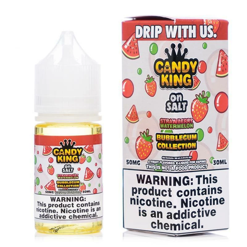 VTM B2C Warehouse E-Liquids Strawberry Watermelon E-Liquid By Candy King Bubblegum Collection On Synthetic Salt