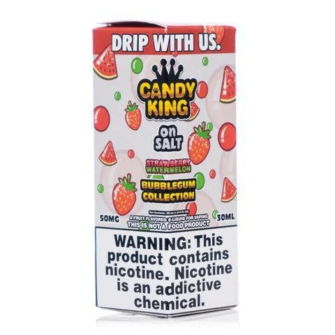 VTM B2C Warehouse E-Liquids Strawberry Watermelon E-Liquid By Candy King Bubblegum Collection On Synthetic Salt