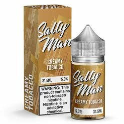 VTM B2C Warehouse Creamy Tobacco E-Liquid By Salty Man NTN Salt E-Liquids