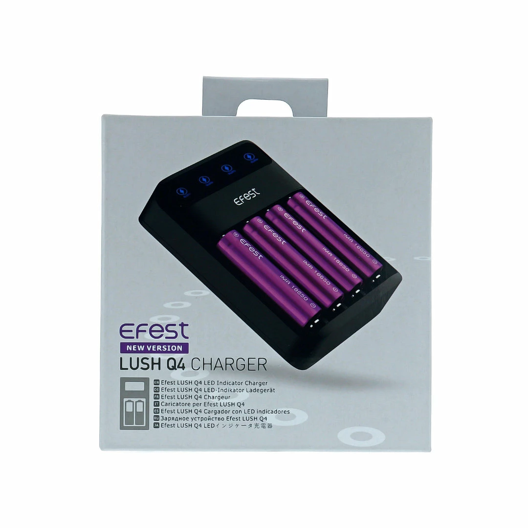 VTM B2C Warehouse Efest LUSH Q4 Intelligent LED 4 Bay Charger Chargers