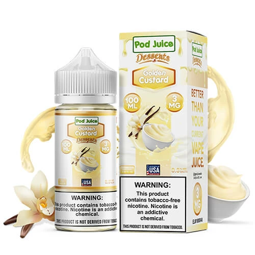 VTM B2C Warehouse Golden Custard E-Liquid By Pod Juice TFN NEW
