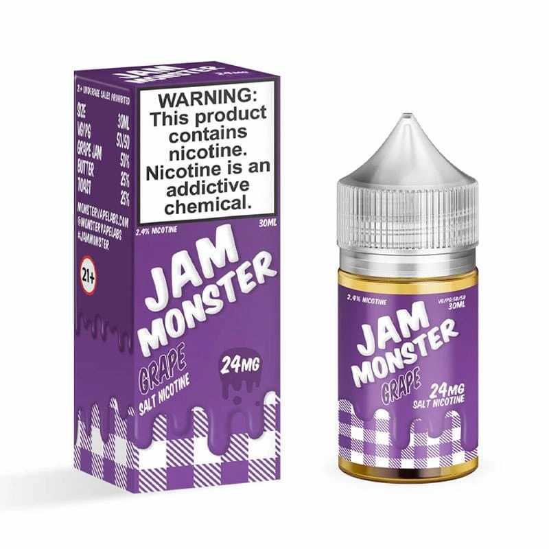 VTM B2C Warehouse Grape E-Liquid By Jam Monster Salt E-Liquids