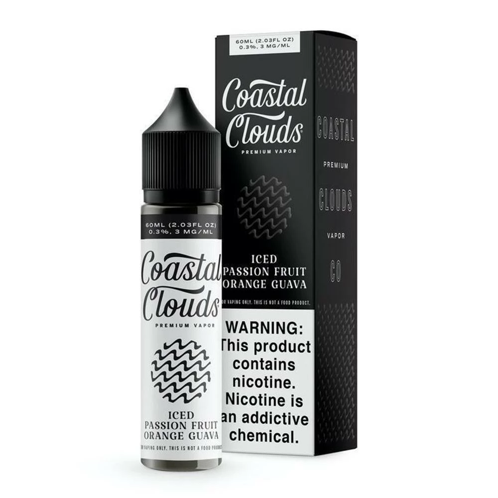 VTM B2C Warehouse E-Liquids Iced Passion Fruit Orange Guava E-Juice By Coastal Clouds