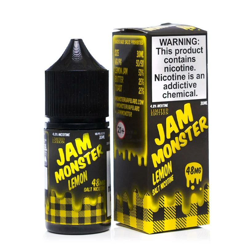 VTM B2C Warehouse Lemon E-Liquid By Jam Monster Synthetic Salt Synthetic Nicotine