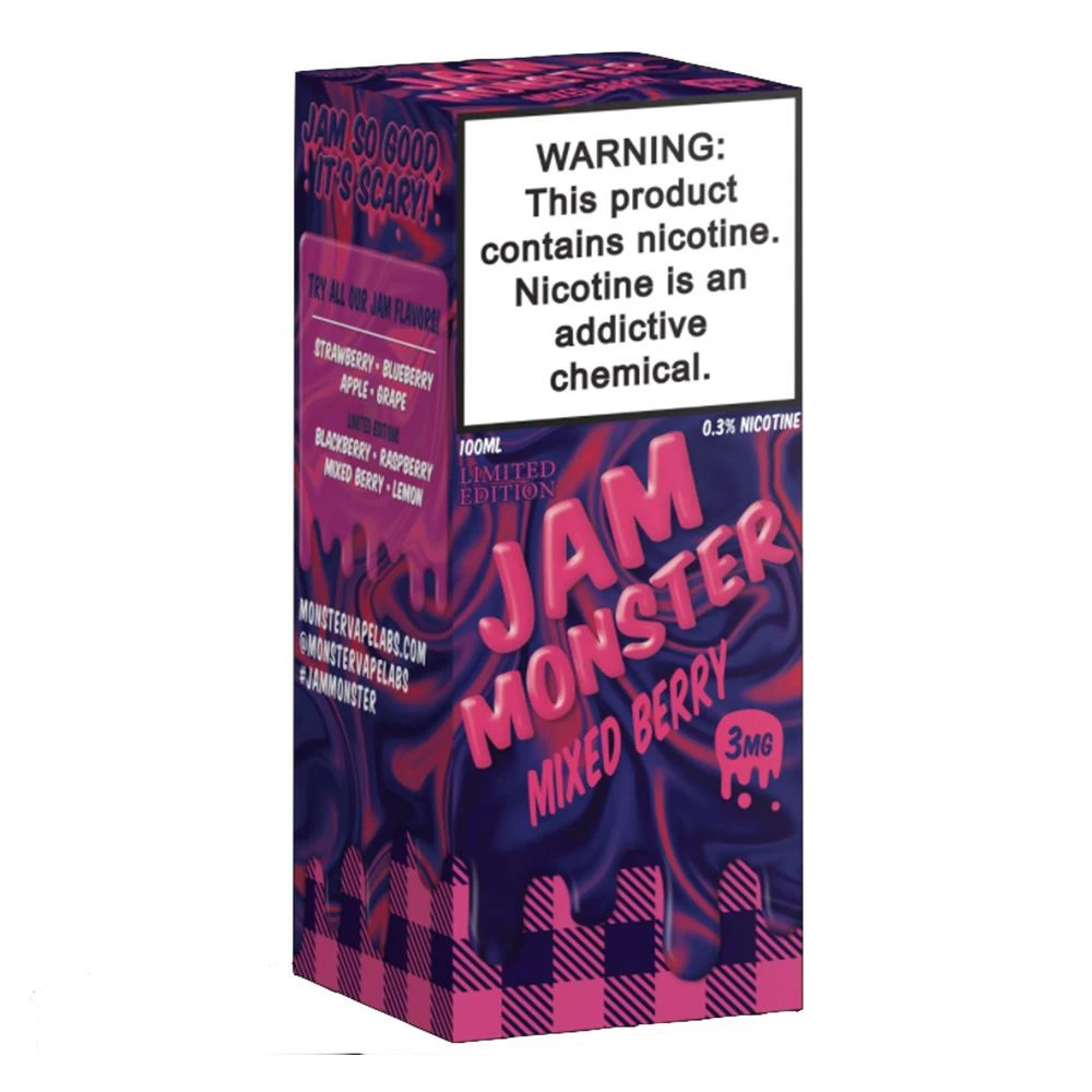VTM B2C Warehouse Mixed Berry E-Juice 100ml By Jam Monster Synthetic Synthetic Nicotine
