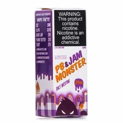 VTM B2C Warehouse PB & Grape Jam E-Liquid By Jam Monster Synthetic Salt