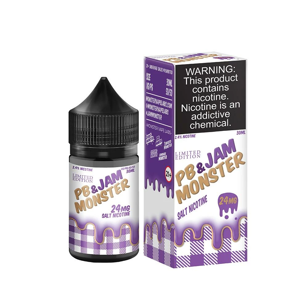 VTM B2C Warehouse PB & Grape Jam E-Liquid By Jam Monster Synthetic Salt