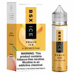VTM B2C Warehouse NEW Peach Ice E-Juice By Glas BSX Ice TFN