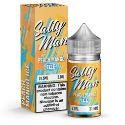 VTM B2C Warehouse Peach Mango Ice E-Liquid By Salty Man NTN Salt NEW
