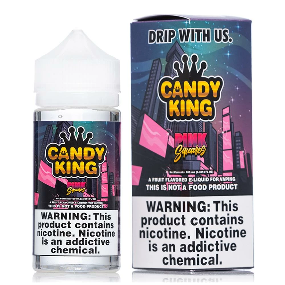 VTM B2C Warehouse Pink Squares E-Juice By Candy King Synthetic