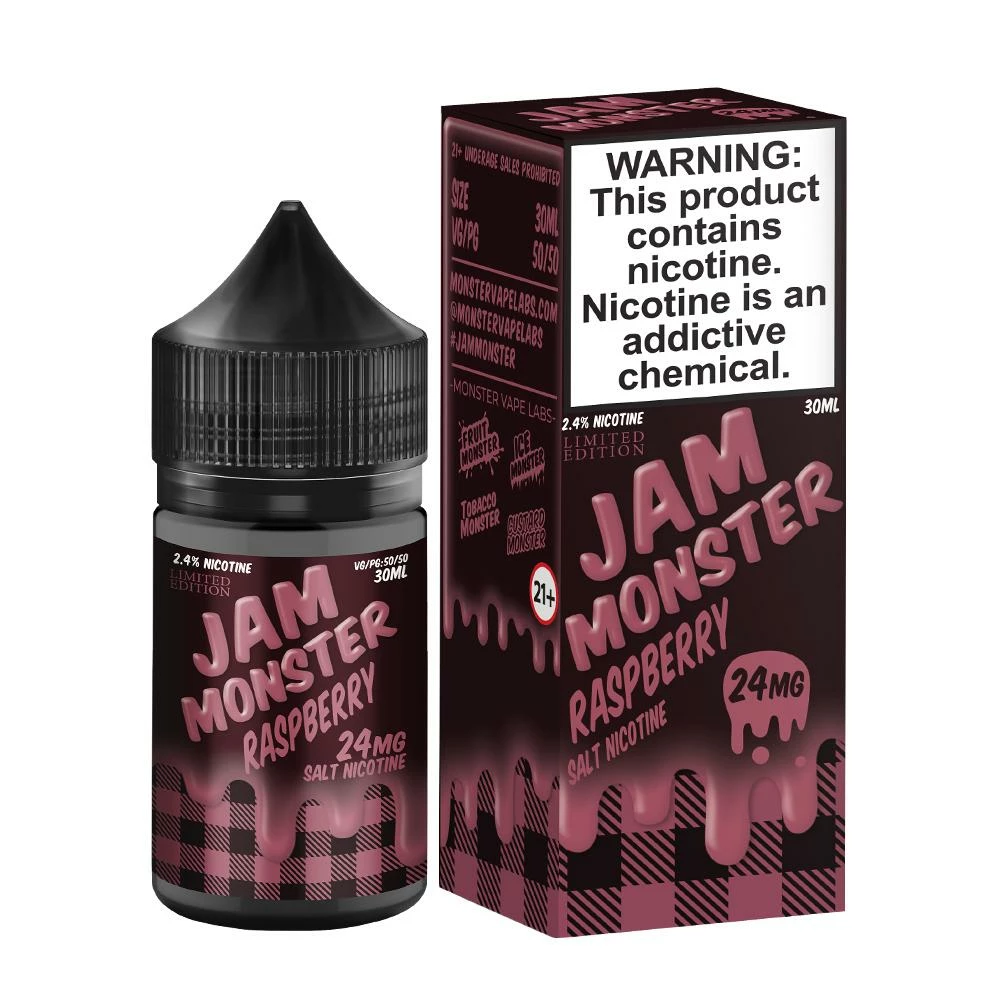 VTM B2C Warehouse Synthetic Nicotine Raspberry E-Liquid By Jam Monster Synthetic Salt