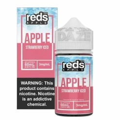 VTM B2C Warehouse Reds Apple Strawberry Iced E-Juice By 7 Daze E-Liquids