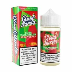 VTM B2C Warehouse Sour Watermelon Strawberry 100ml E-Juice By Cloud Nurdz Synthetic