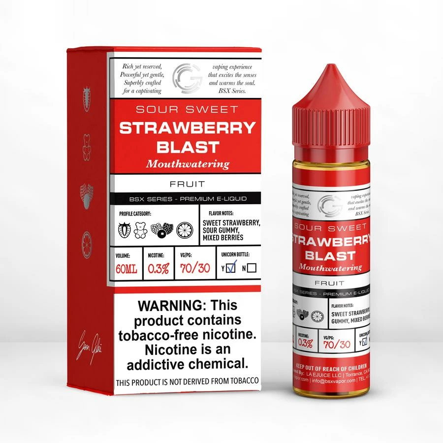 VTM B2C Warehouse Strawberry Blast E-Juice By Glas BSX E-Liquids