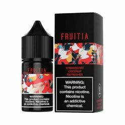 VTM B2C Warehouse Strawberry Coconut Refresher E-Liquid By Fruitia Synthetic Salts NEW