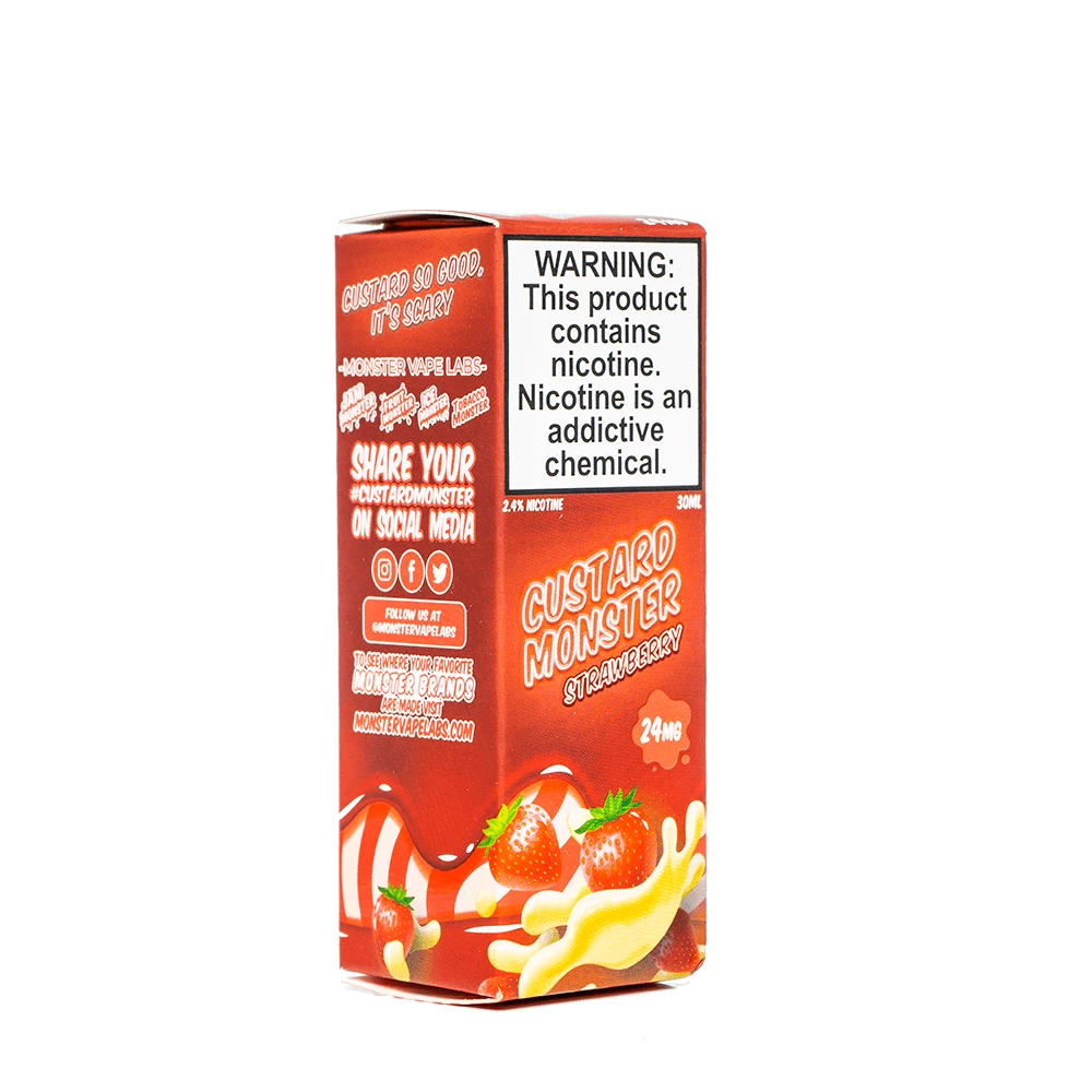 VTM B2C Warehouse Strawberry E-Liquid By Custard Monster Synthetic Salt