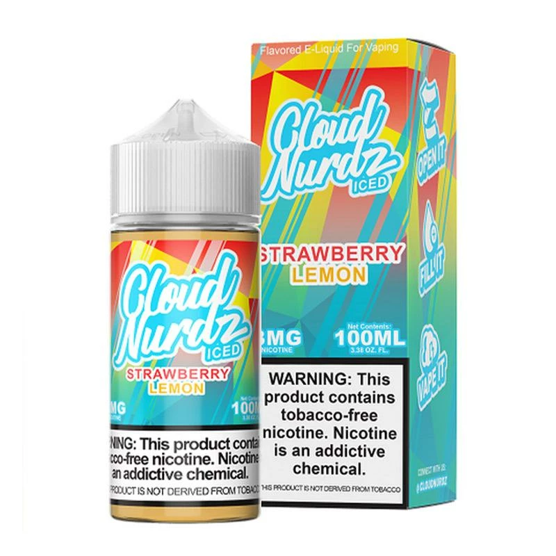 VTM B2C Warehouse Strawberry Lemon ICED 100ml E-Juice By Cloud Nurdz Synthetic