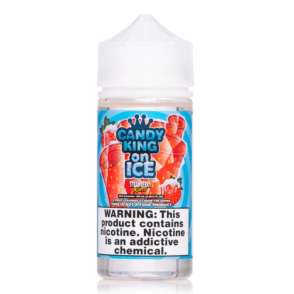 VTM B2C Warehouse Synthetic Nicotine Strawberry Rolls E-Juice By Candy King On Ice Synthetic