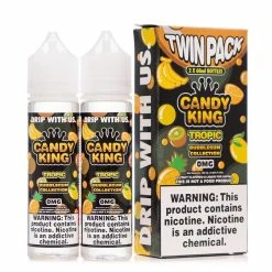VTM B2C Warehouse Tropic E-Juice By Candy King Bubblegum Collection Synthetic Synthetic Nicotine