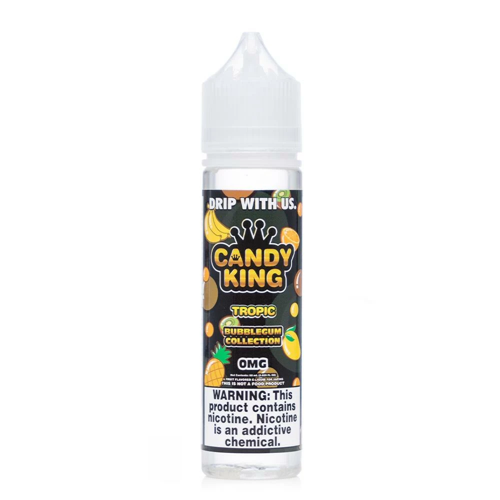VTM B2C Warehouse Tropic E-Juice By Candy King Bubblegum Collection Synthetic Synthetic Nicotine