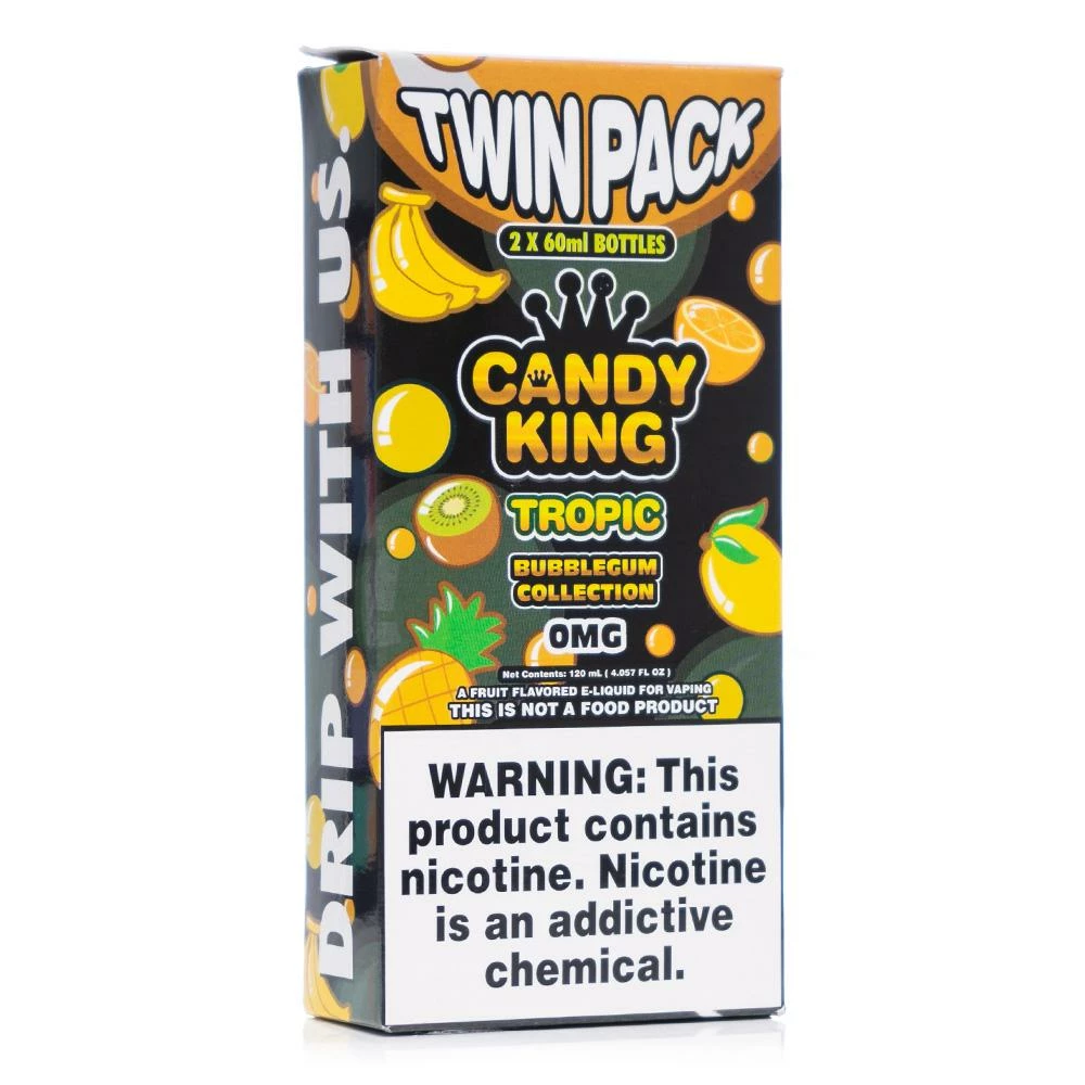 VTM B2C Warehouse Tropic E-Juice By Candy King Bubblegum Collection Synthetic Synthetic Nicotine